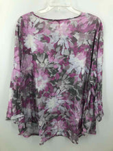 Load image into Gallery viewer, Ruby Rd Size 4X Purple/grey Print Knit Top