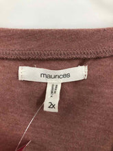 Load image into Gallery viewer, Maurices Size 2X Mauve Screen Printed Knit Top