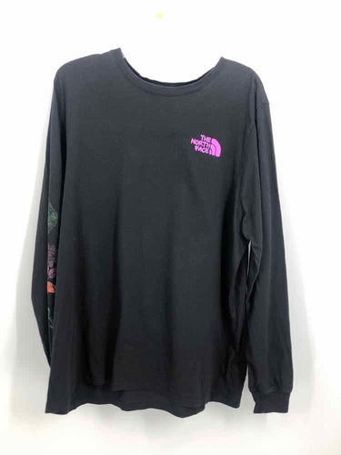 North Face Size 1X Black Screen Printed Knit Top