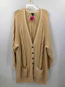 Torrid Size 3X Ivory/aqau cable Cardigan