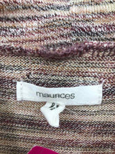 Load image into Gallery viewer, Maurices Size XL Maroon/beige Stripe Knit Top