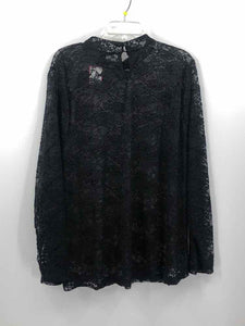 Lane Bryant Size 26/28 Black Lace Knit Top