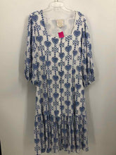 Load image into Gallery viewer, Johnny Was Size XL White/Blue Embroidered Dress