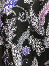 Load image into Gallery viewer, Catherines Size 5X Black/Purple Print Blouse