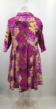 Load image into Gallery viewer, Cherry Velvet Size 3X Purple/pink Print Dress