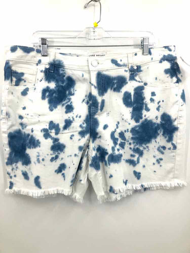 Lane Bryant Size 14 White/Blue tiedye Shorts